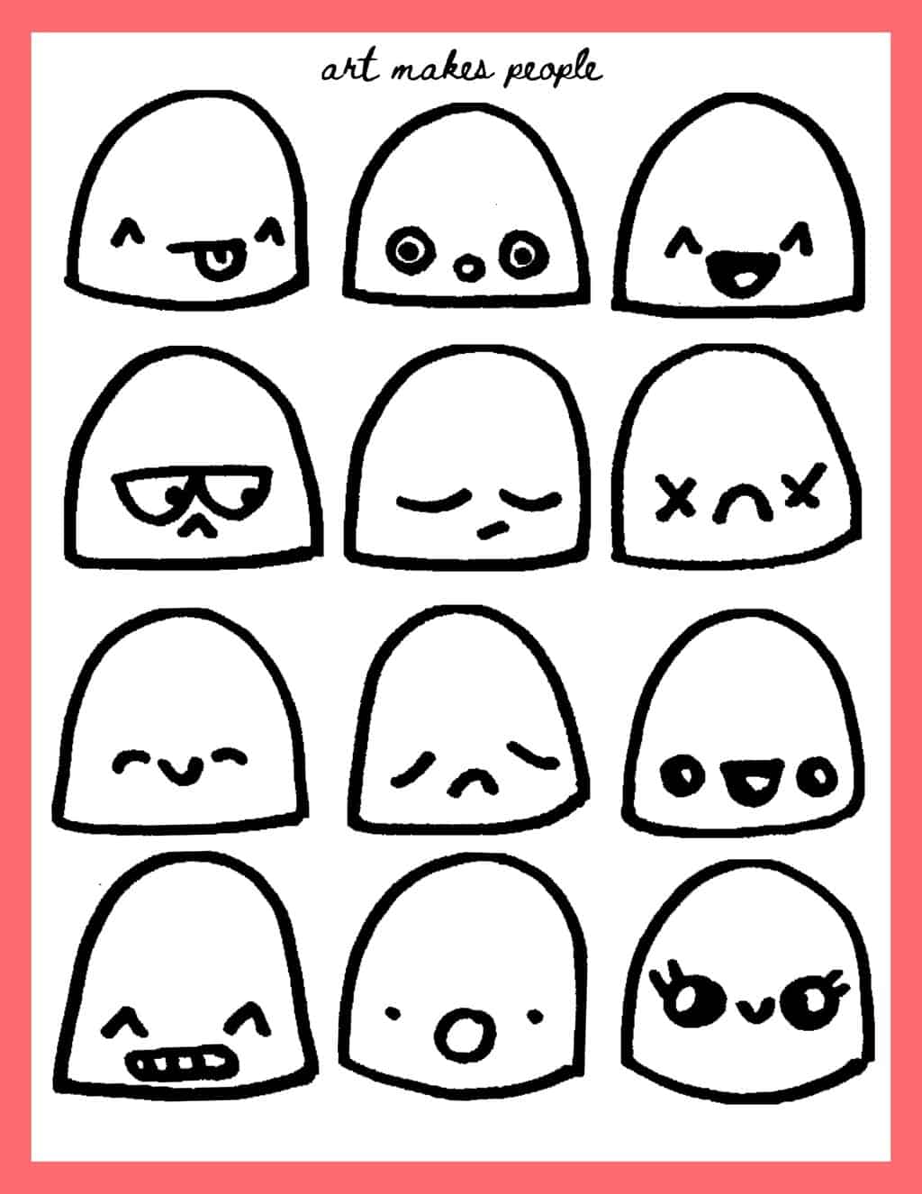 cute easy doodle characters