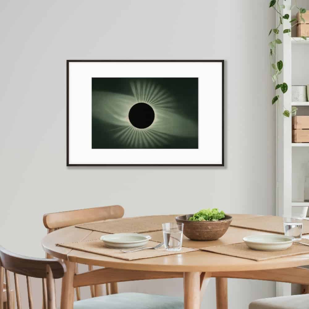 framed eclipse vintage art print